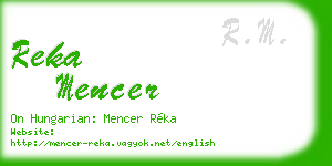 reka mencer business card